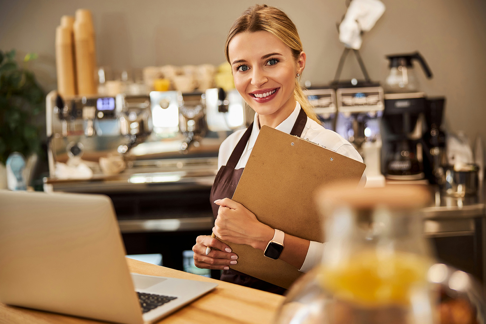 A small-business owner reviewing finances, putting new working capital to work