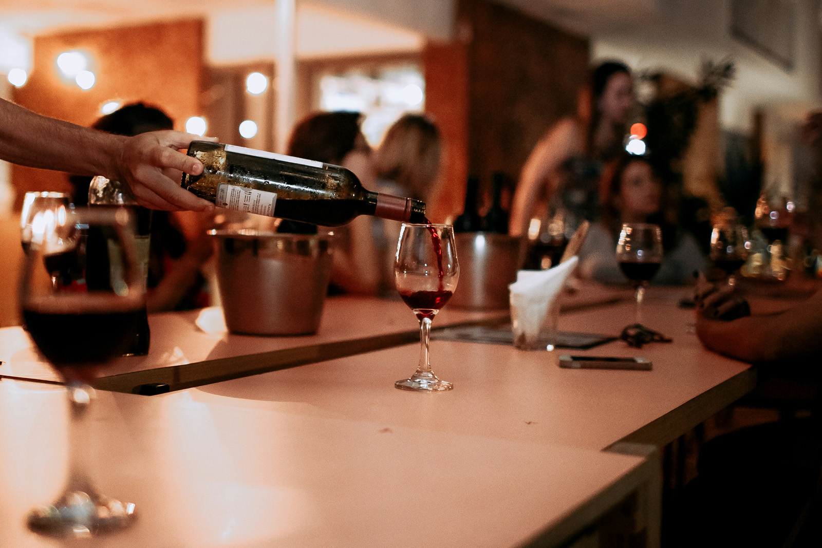 Tasting room pour